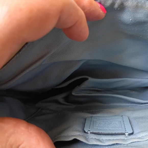 Coach Tan and Blue Crossbody GUC - Picture 6 of 10